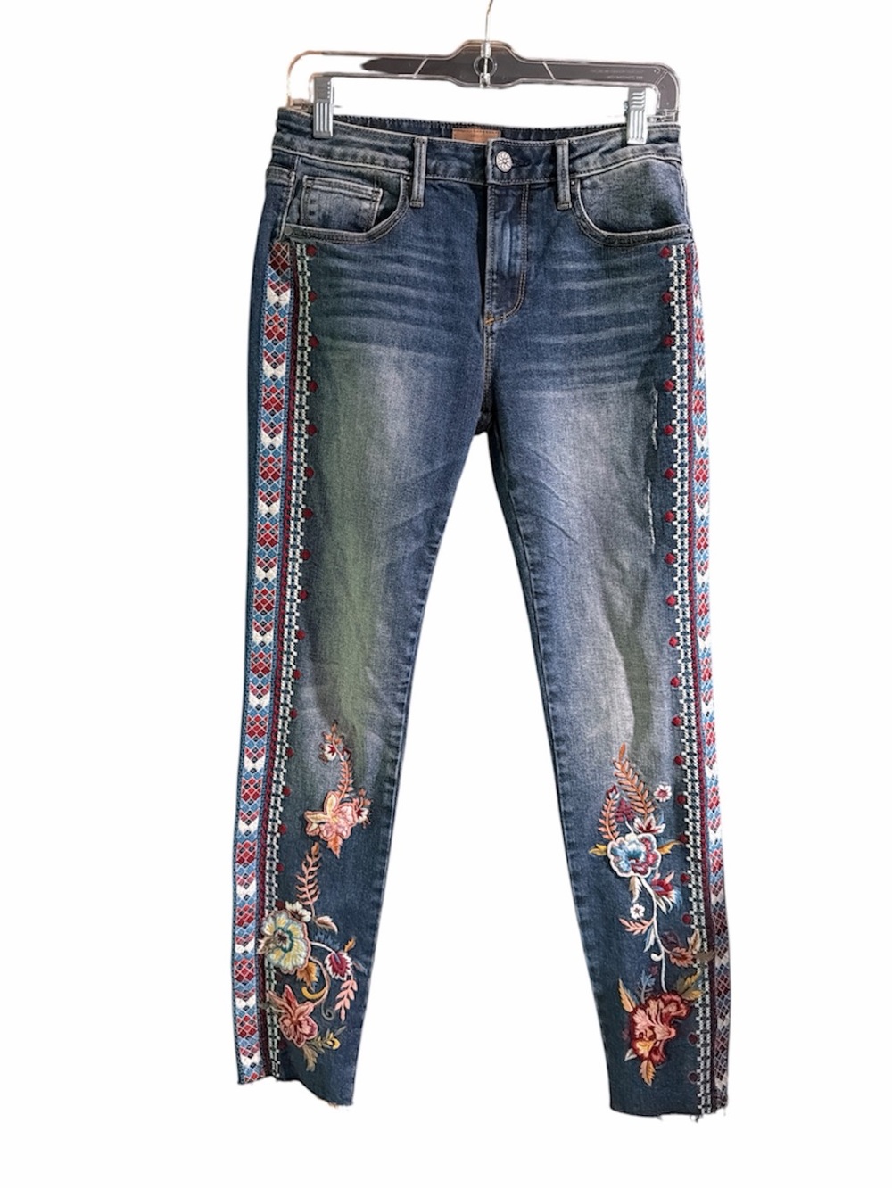 DRIFTWOOD Jackie Embroidered Skinny Jeans 27